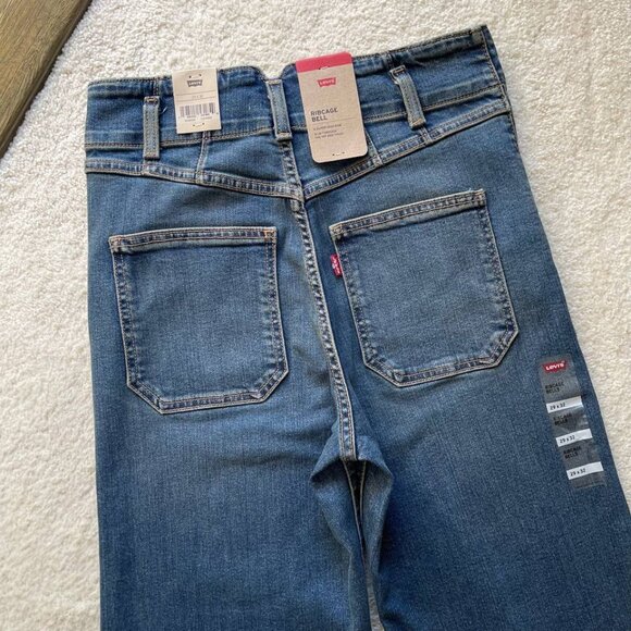 NWT Levi's Ribcage Bells High Rise Western Design Women's Jeans Size 29/32 - Picture 7 of 16